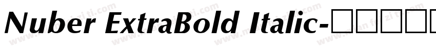 Nuber ExtraBold Italic字体转换